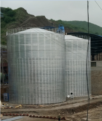 清远粮食钢板仓的安装全过程不用热焊接